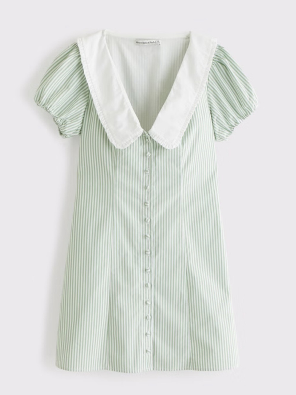 Abercrombie & Fitch Short-Sleeve Collared Mini Dress Size L Tall